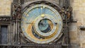 Astronomical Clock Tower detail in Old Town of Prague, Czech Republic. Astronomical clock was created in 1410 by the watchmaker Mi Royalty Free Stock Photo