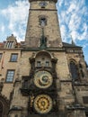 Astronomical clock tower at Prague old town square, Czech Republic. Royalty Free Stock Photo