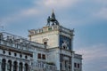 Astronomical clock tower with zodiac signs of St. Mark in Venice, Italy Royalty Free Stock Photo