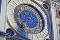 Astronomical clock in Venice with gold zodiac signs, Italy Royalty Free Stock Photo