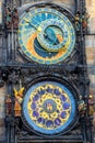 Astronomical dial of the Prague Astronomical Clock Royalty Free Stock Photo