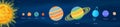 Astronomical objects solar system vector set