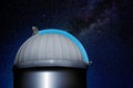 Astronomical observatory dome night sky Royalty Free Stock Photo