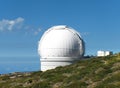 Astronomical observatory in Roque de los Muchachos. La Palma. Sp Royalty Free Stock Photo