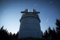 Astronomical Observatory under the night sky stars Royalty Free Stock Photo