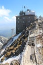 Astronomical observatory and upper station od cable car to Lomnicky peak 2634 m,, High Tatras Royalty Free Stock Photo