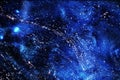 The universe in a distant galaxy with nebulae and stars Royalty Free Stock Photo