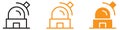 Astronomical Space Observatory Icon for Astronomy and Science Graphics Perfect for Representing Observatories and Space