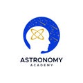 Astronomy academy logo vector design