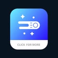 Astronomy, Comet, Space Mobile App Button. Android and IOS Glyph Version Royalty Free Stock Photo