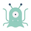 Alien Flat vector icon which can easily modify or edit