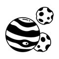 Astronomy Glyph and Line mixing Vector icon which can easily modify or edit