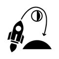 Astronomy glyph vector icon which can easily modify or edit