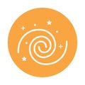 Astronomy glypy with color background vector icon which can easily modify or edit