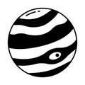 Astronomy Half Glyph and Line mixing Vector icon which can easily modify or edit