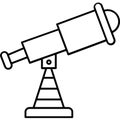 Astronomy Half Glyph Vector Icon which can easily modified.