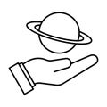 Astronomy Line Style vector icon which can easily modify or edit