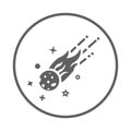 Astronomy, meteor, space, universe, asteroid icon. Gray vector sketch.