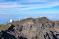 Astronomy observatories at Roque de los Muchachos the volcanic island of La Palma, Canaries, Spain