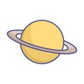Astronomy outline with color fill inside vector icon which can easily modify or edit