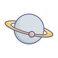 Astronomy outline with color fill inside vector icon which can easily modify or edit