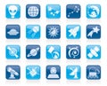 Astronomy and space icons Royalty Free Stock Photo