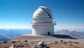 Astronomy telescope captures Milky Way in clear sky generated by AI