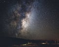 Astrophotography of the Night Sky in Lake Tekapo, New Zealand Royalty Free Stock Photo