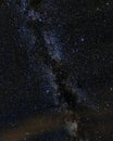 Astrophotography of stars in the Milky Way galaxy in the night sky Royalty Free Stock Photo