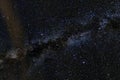 Astrophotography of stars in the Milky Way galaxy in the night sky Royalty Free Stock Photo