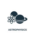 Astrophysics icon. Monochrome simple Science icon for templates, web design and infographics