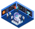 Astrophysics Research Center Isometric Interior Royalty Free Stock Photo