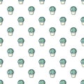 Astrophytum cactus pattern seamless