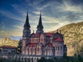 Asturias. Basilica of Santa Maria, Covadonga. Picos de Europa,Spain Royalty Free Stock Photo