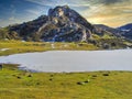 Asturias. Lakes Of Covadonga in Picos De Europa National Park. Spain Royalty Free Stock Photo