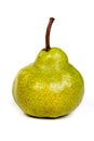 Ãâ¢asty ripe green pear isolated on white Royalty Free Stock Photo