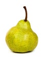 Ãâ¢asty ripe green pear isolated on white Royalty Free Stock Photo