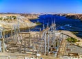 Hydro Power Plant on Asuan Dam, Egypt Royalty Free Stock Photo