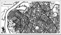 Asuncion Paraguay City Map in Black and White Color.