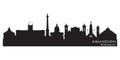 Asuncion Paraguay city skyline vector silhouette