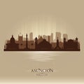 Asuncion Paraguay city skyline vector silhouette