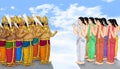 Asuras and Brahmins in the midst of a conflict Asuras and Brahmins in the midst of a conflict