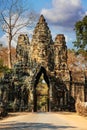 Asuras, or demons, guarding the entrance to Angkor Thom, Cambodia