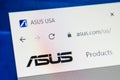 Asus.com Web Site. Selective focus.