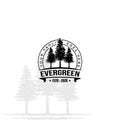 Retro Vintage Hipster Pine Spruce Evergreen Cedar Conifer Coniferous Larch Cypress Hemlock Tree Forest Logo Design Vector Royalty Free Stock Photo