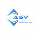 ASV abstract technology logo design on white background. ASV creative initials Royalty Free Stock Photo