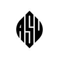 ASV circle letter logo design with circle and ellipse shape. ASV ellipse letters with typographic style. The three initials form a Royalty Free Stock Photo
