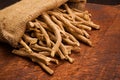 Aswagandha root, herbal medicine.