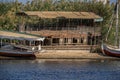 12.11.2018 Aswan, Egypt, abandoned boats on a small island in the middle of a nail