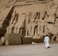 Aswan, Egypt - 2019-04-29 - Abu Simbel temple statues and hierglyphs